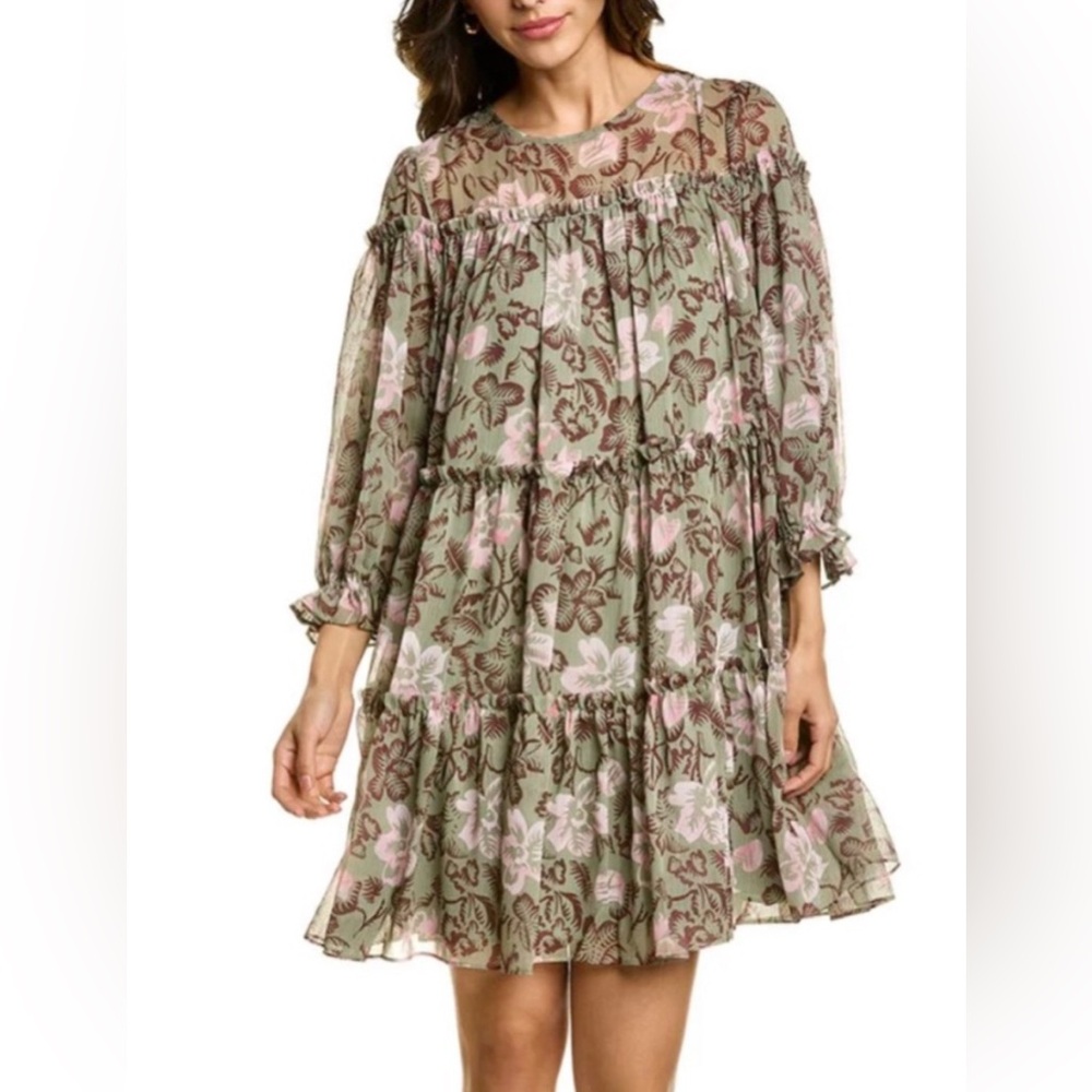 Ted Baker Bunnoo Swing Dress Floral Size 0 / 2 US